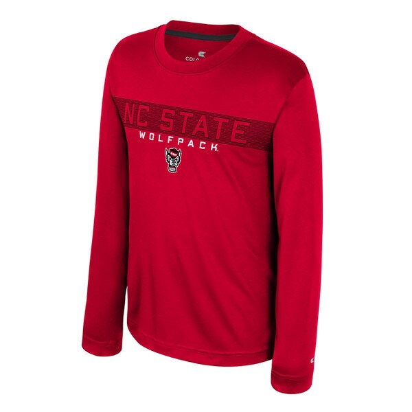 Red Youth Long Sleeve Poly Tee - NC